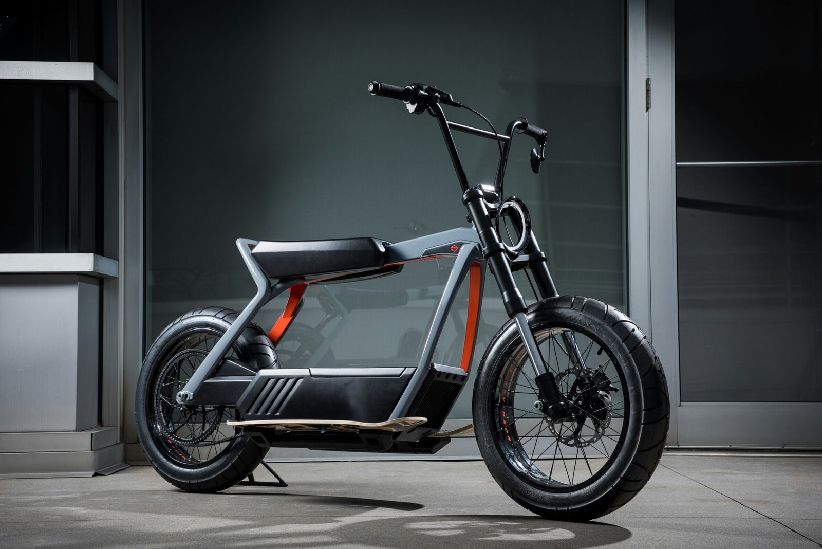 black and grey electric minibike